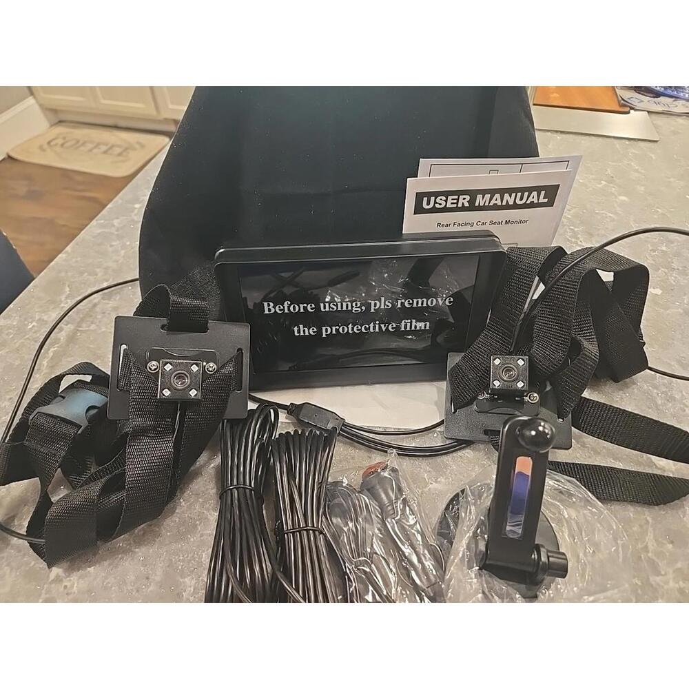 Rear Facing Car Seat Monitor, 7 inch Ultrawide Screen with Night Vision